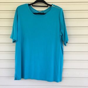 Jones New York Zip Shoulder Top